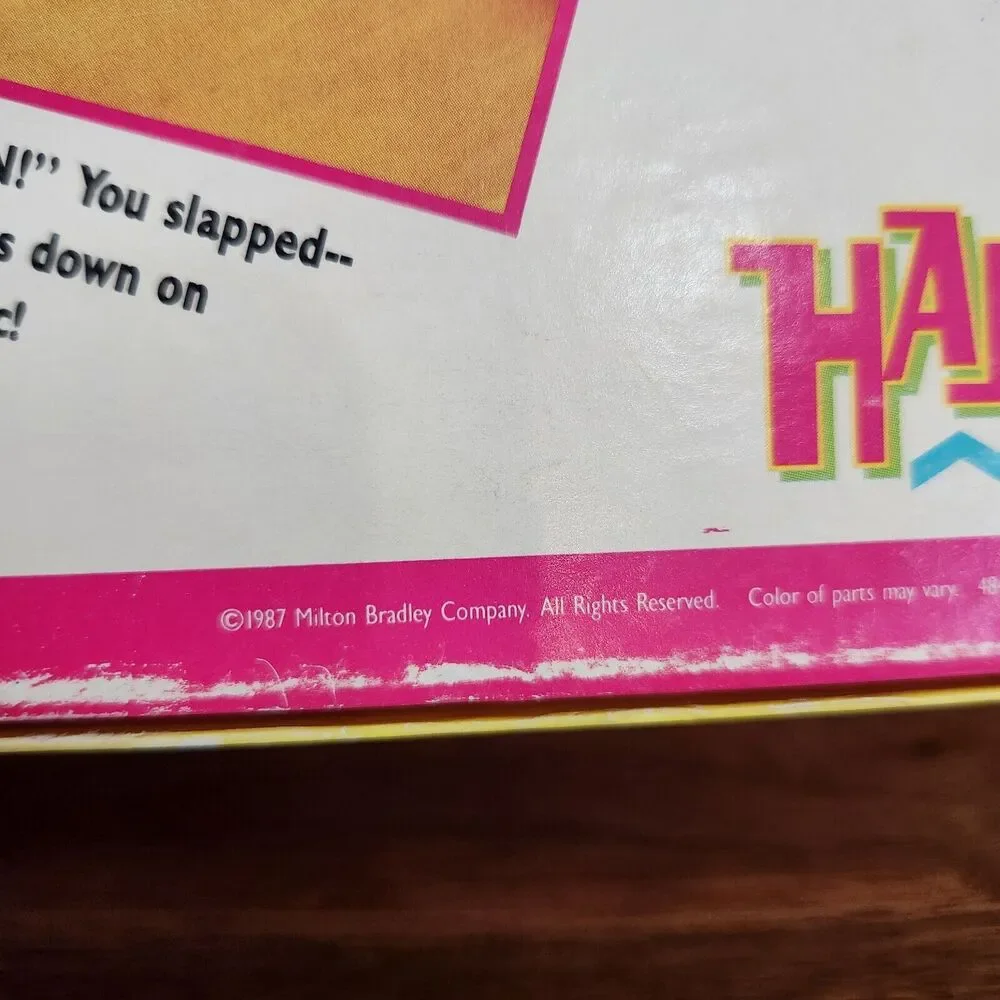 Vintage 1987 Hands Down Milton Bradley Family Board Game 80s Slap
